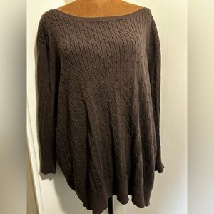 Lane Bryant Cable-Knit Scoop Neck Sweater